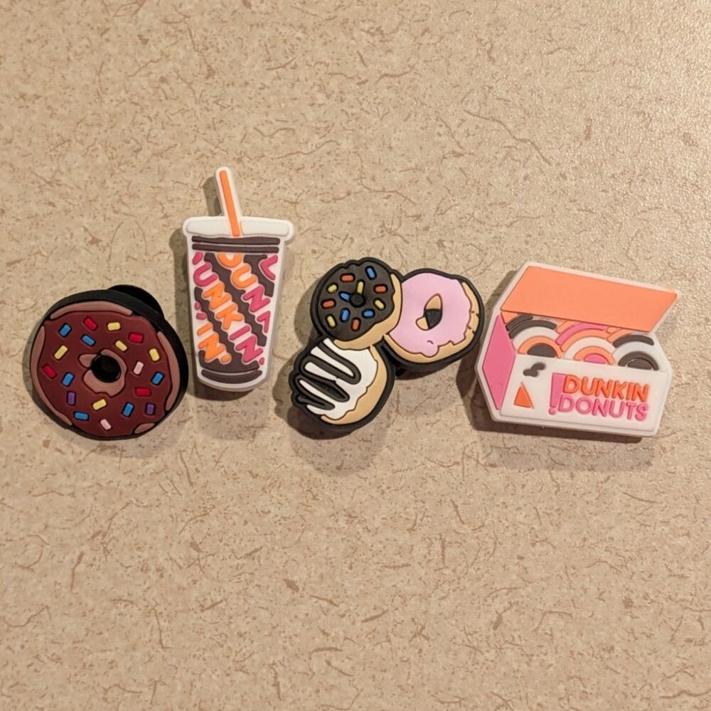 Dunkin Donuts Croc Charms Jibbitz - set of 4